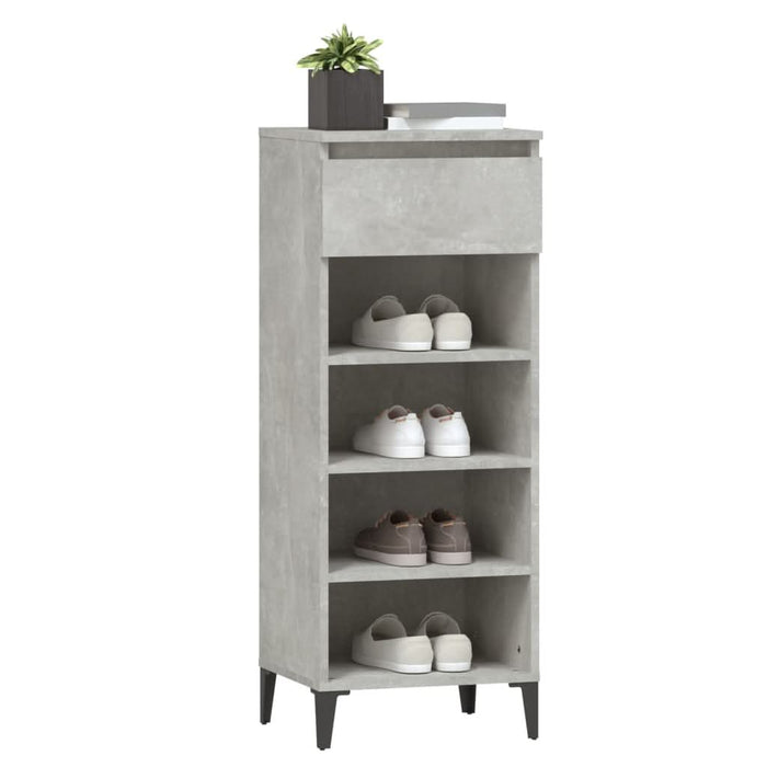 Pantofar, gri beton, 40x36x105 cm, lemn prelucrat - WALTI WALTI