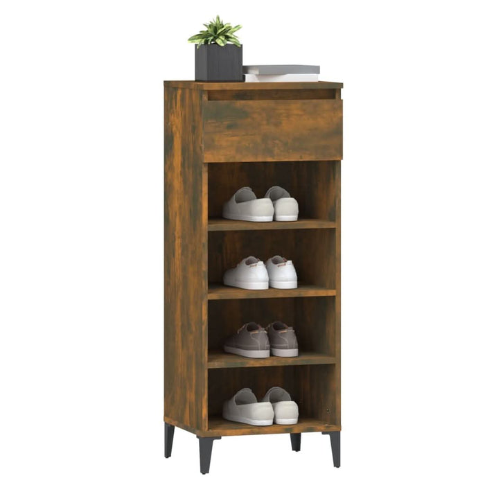 Pantofar, stejar fumuriu, 40x36x105 cm, lemn prelucrat - WALTI WALTI