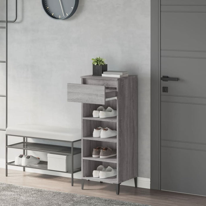 Pantofar, gri sonoma, 40x36x105 cm, lemn compozit - WALTI WALTI