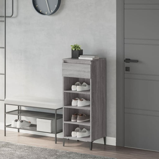 Pantofar, gri sonoma, 40x36x105 cm, lemn compozit - WALTI WALTI