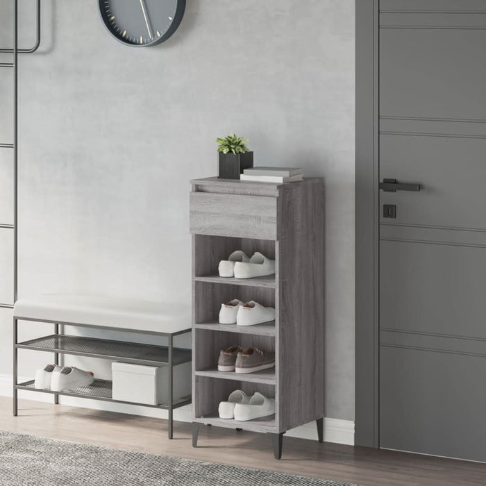 Pantofar, gri sonoma, 40x36x105 cm, lemn compozit - WALTI WALTI