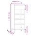 Pantofar, stejar maro, 40x36x105 cm, lemn prelucrat - WALTI WALTI