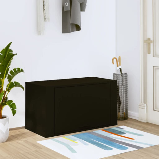 Pantofar de perete, negru, 70x35x38 cm, lemn prelucrat - WALTI WALTI