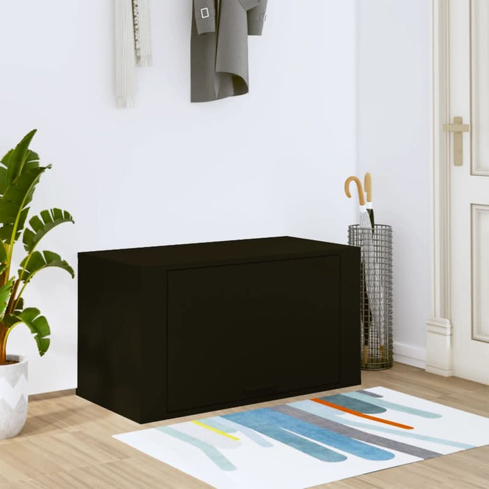 Pantofar de perete, negru, 70x35x38 cm, lemn prelucrat - WALTI WALTI
