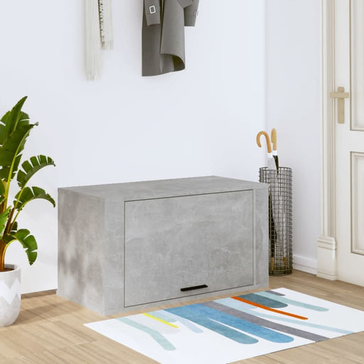 Pantofar de perete, gri beton, 70x35x38 cm, lemn prelucrat - WALTI WALTI