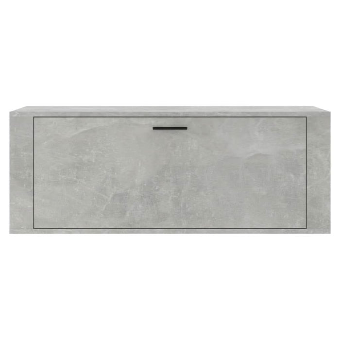 Pantofar de perete, gri beton, 100x35x38 cm, lemn prelucrat - WALTI WALTI