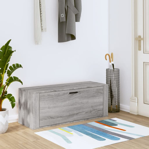 Pantofar de perete, gri sonoma, 100x35x38 cm, lemn prelucrat - WALTI WALTI