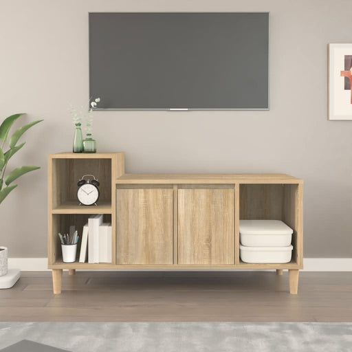 Comodă TV, stejar sonoma, 100x35x55 cm, lemn prelucrat - WALTI WALTI
