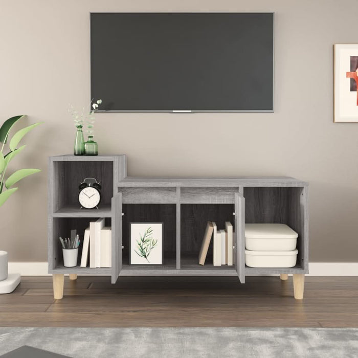 Comodă TV, gri sonoma, 100x35x55 cm, lemn prelucrat - WALTI WALTI