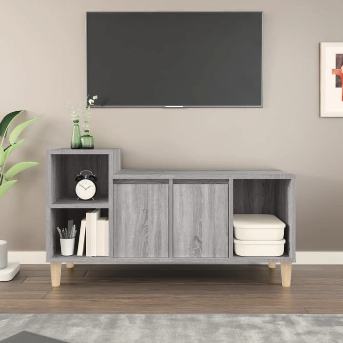 Comodă TV, gri sonoma, 100x35x55 cm, lemn prelucrat - WALTI WALTI