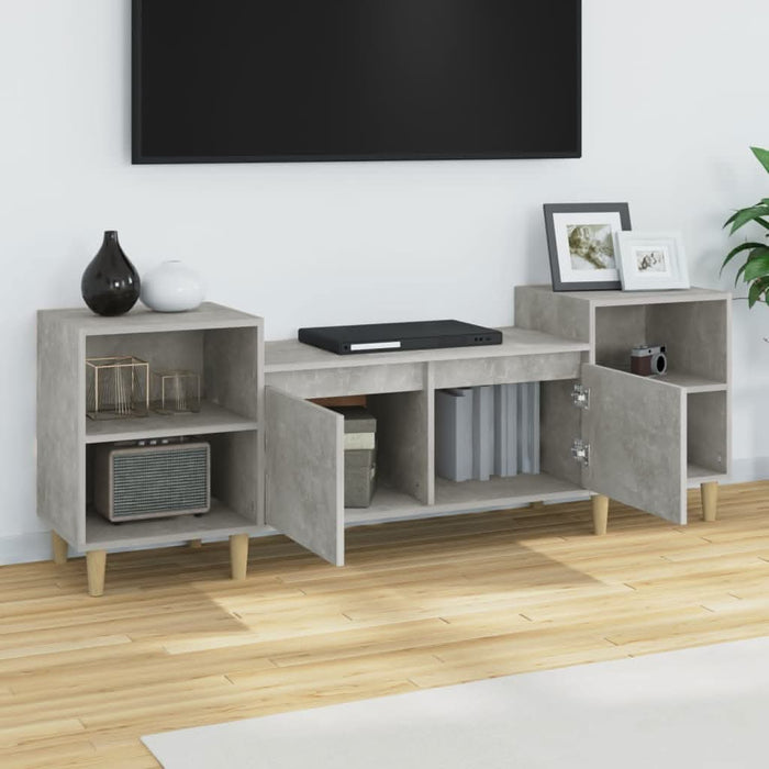 Comodă TV, gri beton, 160x35x55 cm, lemn prelucrat - WALTI WALTI