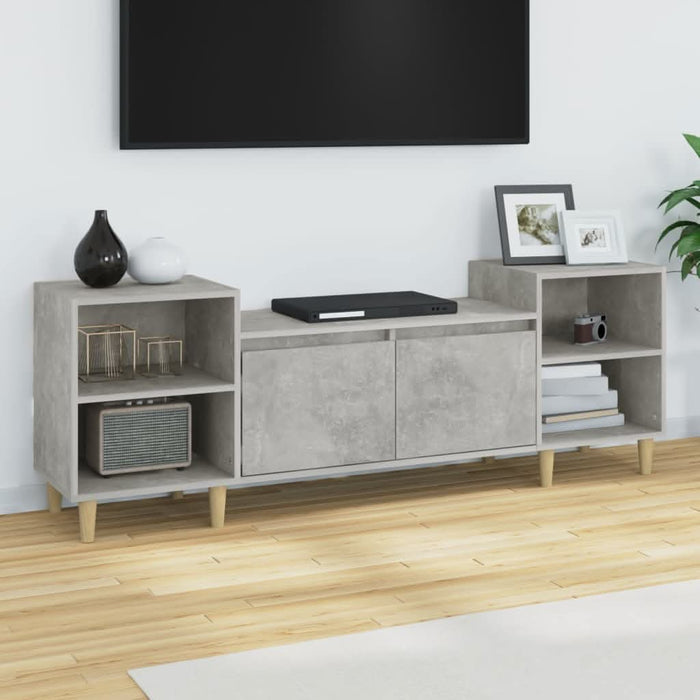 Comodă TV, gri beton, 160x35x55 cm, lemn prelucrat - WALTI WALTI