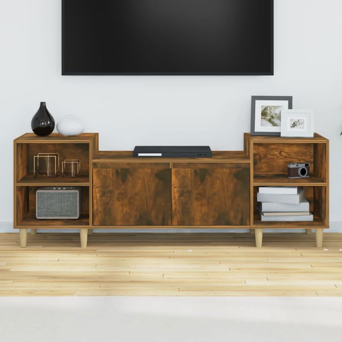 Comodă TV, stejar fumuriu, 160x35x55 cm, lemn prelucrat - WALTI WALTI