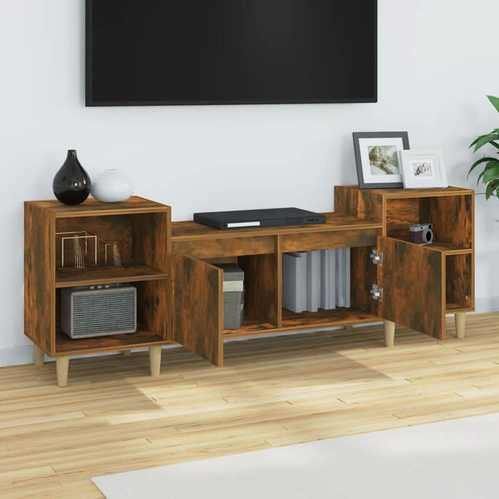 Comodă TV, stejar fumuriu, 160x35x55 cm, lemn prelucrat - WALTI WALTI