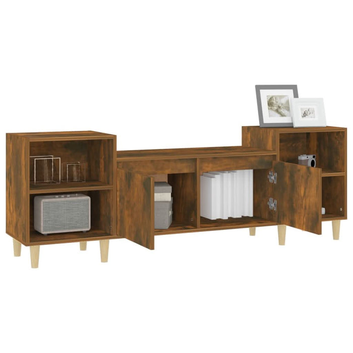 Comodă TV, stejar fumuriu, 160x35x55 cm, lemn prelucrat - WALTI WALTI