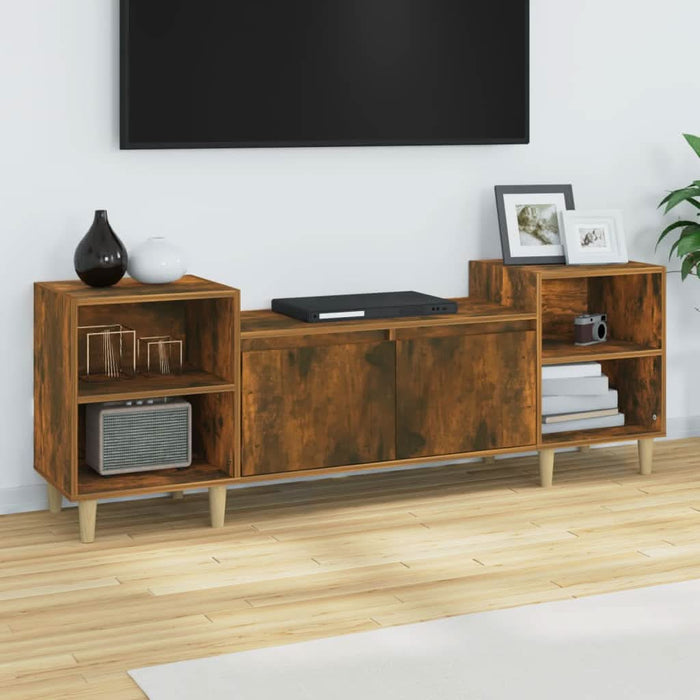 Comodă TV, stejar fumuriu, 160x35x55 cm, lemn prelucrat - WALTI WALTI