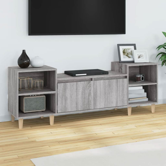 Comodă TV, gri sonoma, 160x35x55 cm, lemn prelucrat - WALTI WALTI