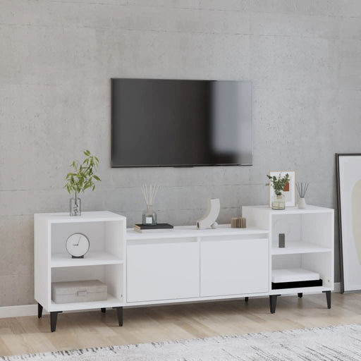 Comodă TV, alb, 160x35x55 cm, lemn prelucrat - WALTI WALTI