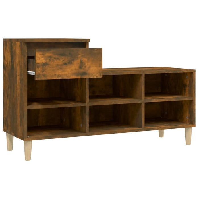 Pantofar, stejar fumuriu, 102x36x60 cm, lemn prelucrat - WALTI WALTI