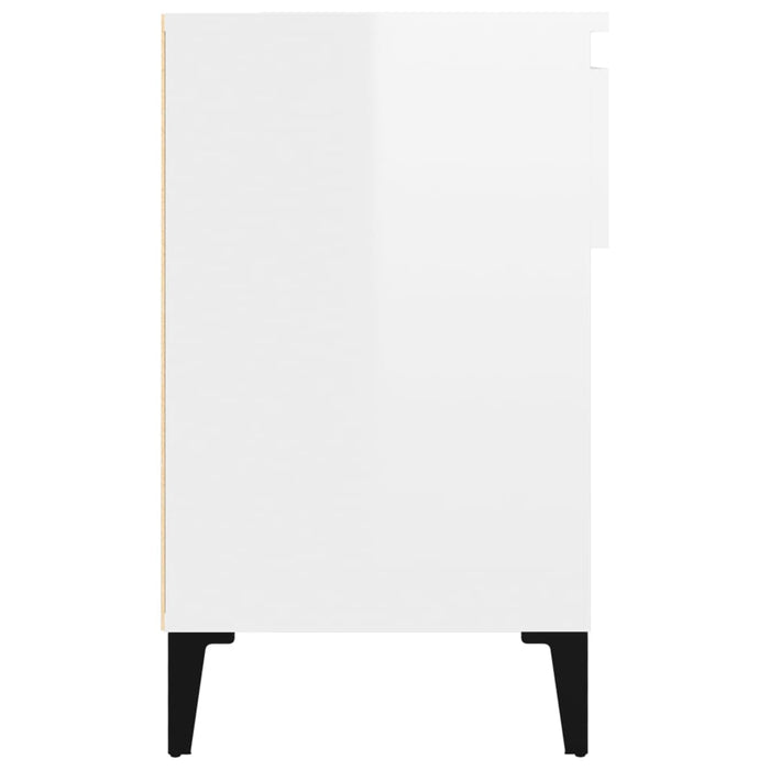 Pantofar, alb extralucios, 102x36x60 cm, lemn compozit - WALTI WALTI