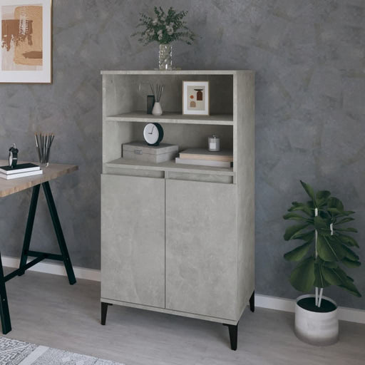 Dulap înalt, gri beton, 60x36x110 cm, lemn compozit - WALTI WALTI