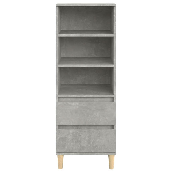 Dulap înalt, gri beton, 40x36x110 cm, lemn compozit - WALTI WALTI