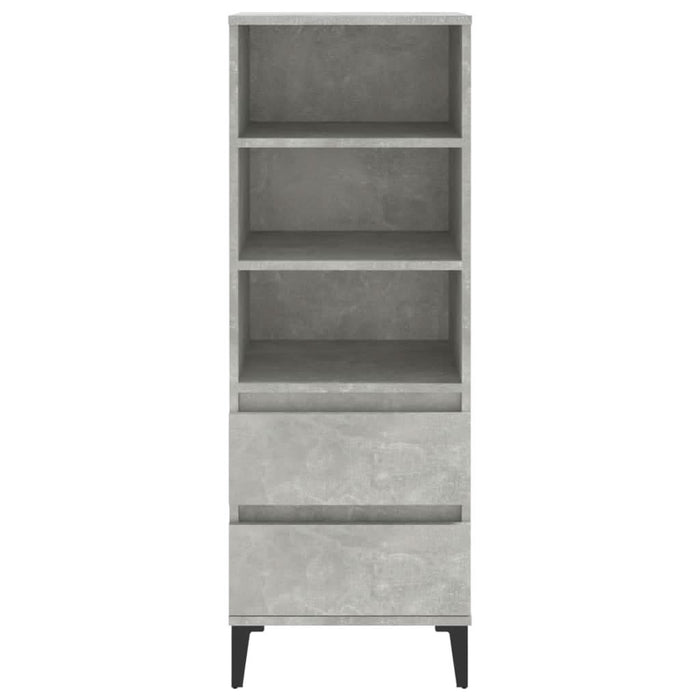 Dulap înalt, gri beton, 40x36x110 cm, lemn compozit - WALTI WALTI