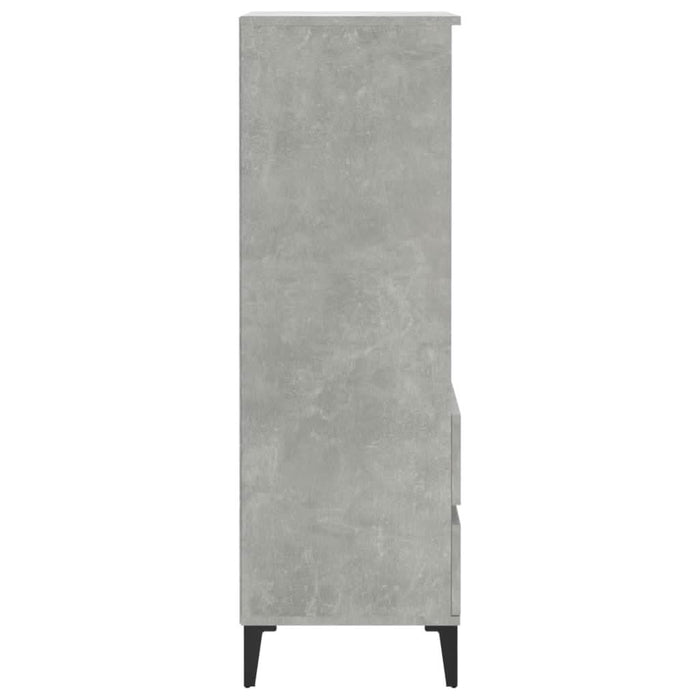 Dulap înalt, gri beton, 40x36x110 cm, lemn compozit - WALTI WALTI