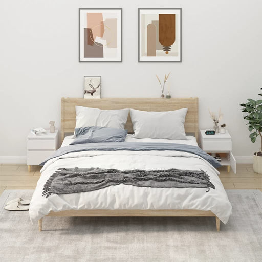 Noptiere, 2 buc., alb, 40x35x50 cm - WALTI WALTI