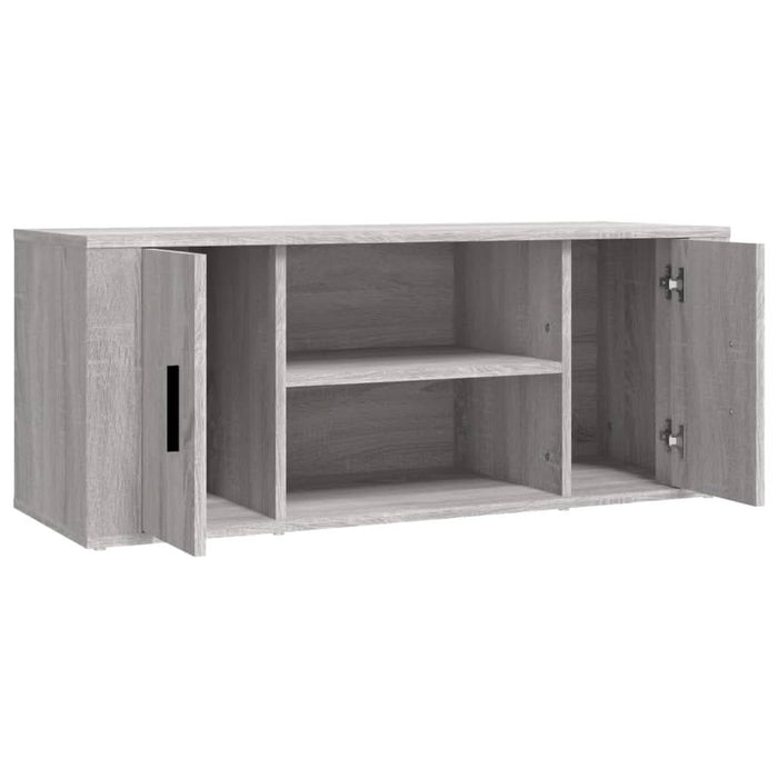 Comodă TV, gri sonoma, 100x35x40 cm, lemn prelucrat - WALTI WALTI