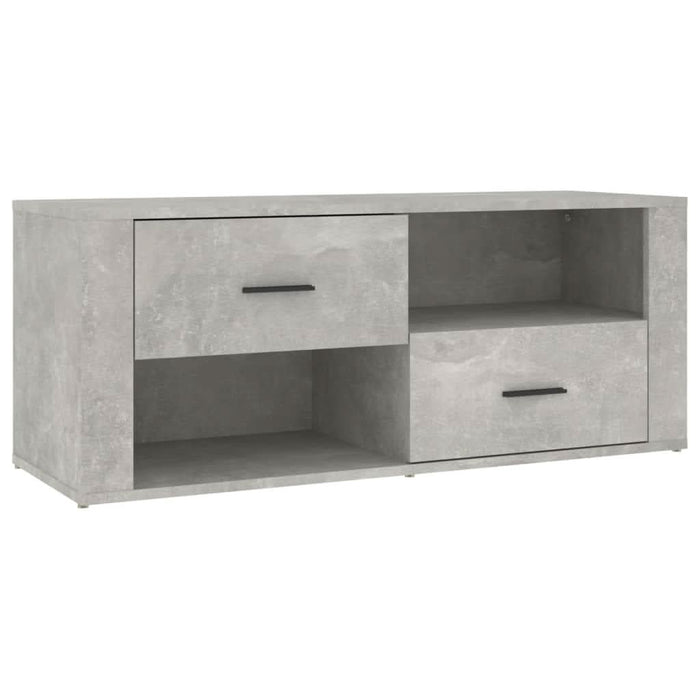 Comodă TV, gri beton, 100x35x40 cm, lemn prelucrat - WALTI WALTI