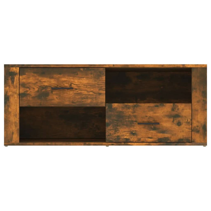 Comodă TV, stejar fumuriu, 100x35x40 cm, lemn prelucrat - WALTI WALTI