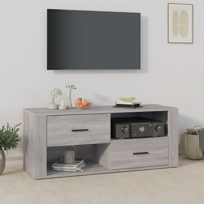 Comodă TV, gri sonoma, 100x35x40 cm, lemn prelucrat - WALTI WALTI