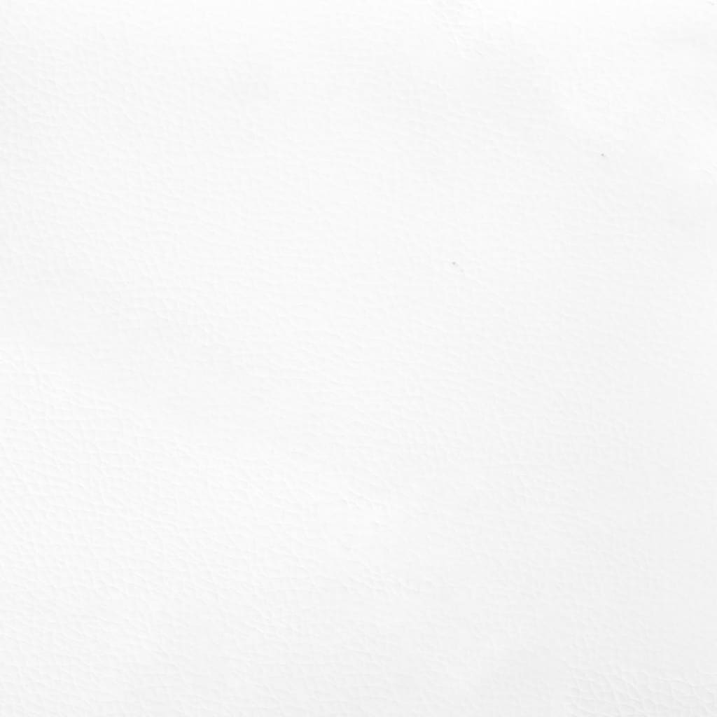 Cadru de pat box spring, alb, 140x190 cm, piele ecologică