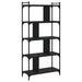 Bibliotecă cu 5 niveluri, negru, 76x32x158 cm, lemn prelucrat - WALTI WALTI
