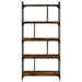 Bibliotecă cu 5 niveluri, stejar fumuriu, 76x32x158 cm, lemn - WALTI WALTI