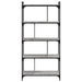 Bibliotecă cu 5 niveluri gri sonoma 76x32x158 cm lemn compozit - WALTI WALTI