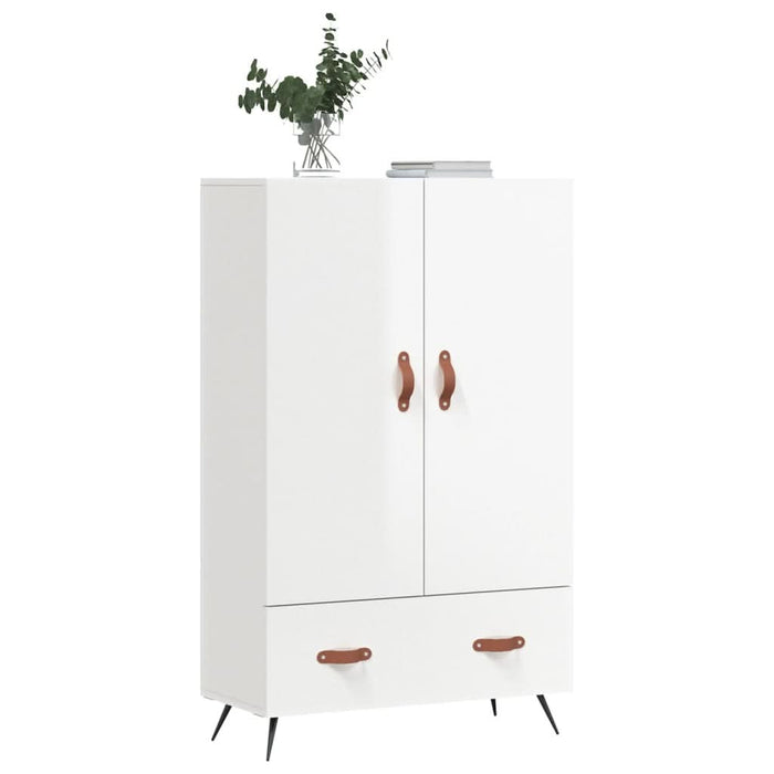 Dulap înalt, alb extralucios, 69,5x31x115 cm, lemn prelucrat - WALTI WALTI