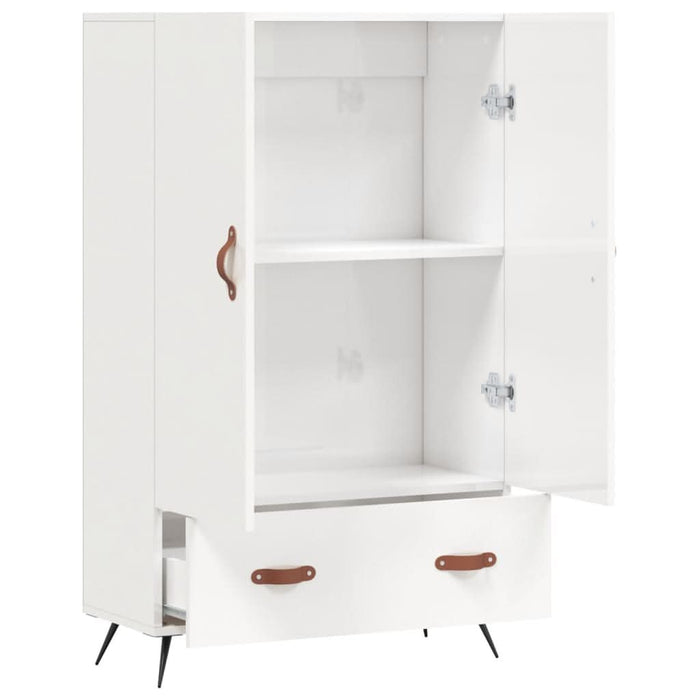 Dulap înalt, alb extralucios, 69,5x31x115 cm, lemn prelucrat - WALTI WALTI