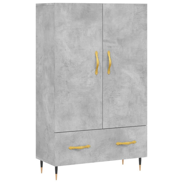 Dulap înalt, gri beton, 69,5x31x115 cm, lemn prelucrat - WALTI WALTI