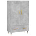 Dulap înalt, gri beton, 69,5x31x115 cm, lemn prelucrat - WALTI WALTI
