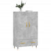 Dulap înalt, gri beton, 69,5x31x115 cm, lemn prelucrat - WALTI WALTI