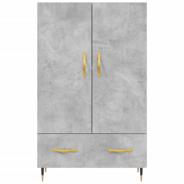 Dulap înalt, gri beton, 69,5x31x115 cm, lemn prelucrat - WALTI WALTI