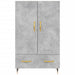 Dulap înalt, gri beton, 69,5x31x115 cm, lemn prelucrat - WALTI WALTI
