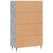 Dulap înalt, gri beton, 69,5x31x115 cm, lemn prelucrat - WALTI WALTI