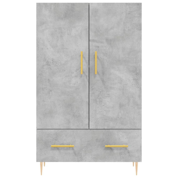 Dulap înalt, gri beton, 69,5x31x115 cm, lemn prelucrat - WALTI WALTI