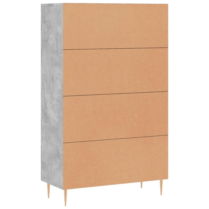 Dulap înalt, gri beton, 69,5x31x115 cm, lemn prelucrat - WALTI WALTI