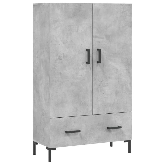 Dulap înalt, gri beton, 69,5x31x115 cm, lemn prelucrat - WALTI WALTI
