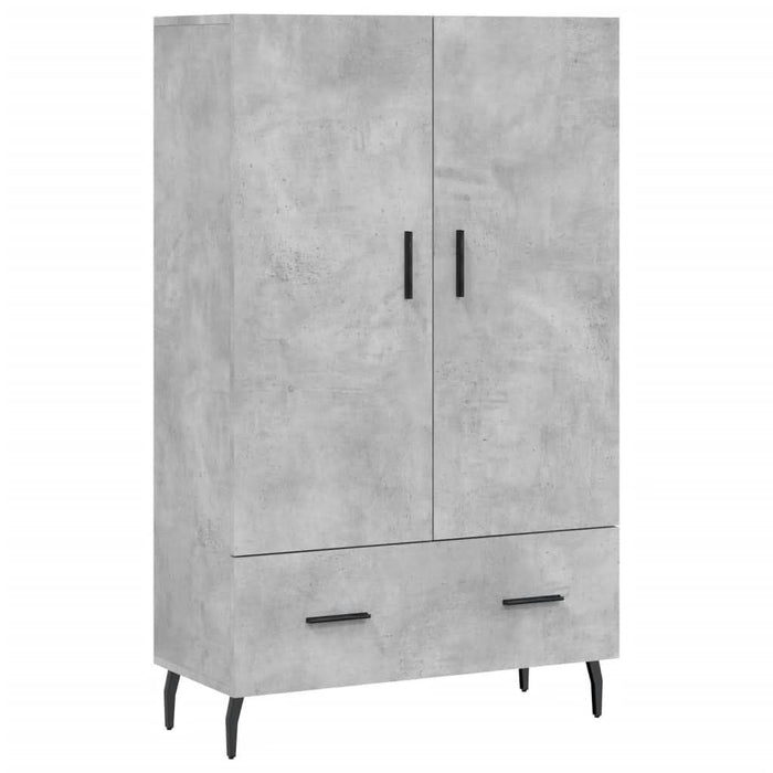 Dulap înalt, gri beton, 69,5x31x115 cm, lemn prelucrat - WALTI WALTI