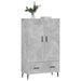 Dulap înalt, gri beton, 69,5x31x115 cm, lemn prelucrat - WALTI WALTI